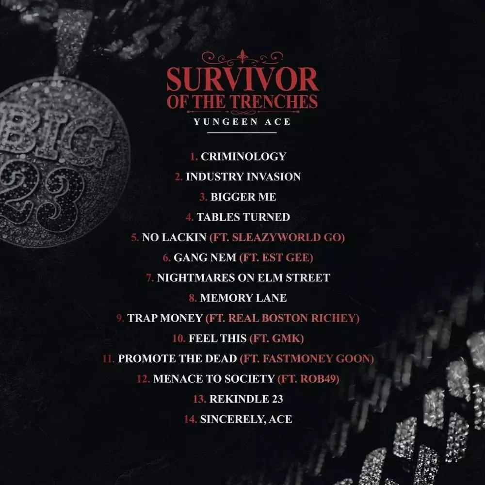 Yungeen Ace - Survivor of the Trenches Lyrics and Tracklist | Genius